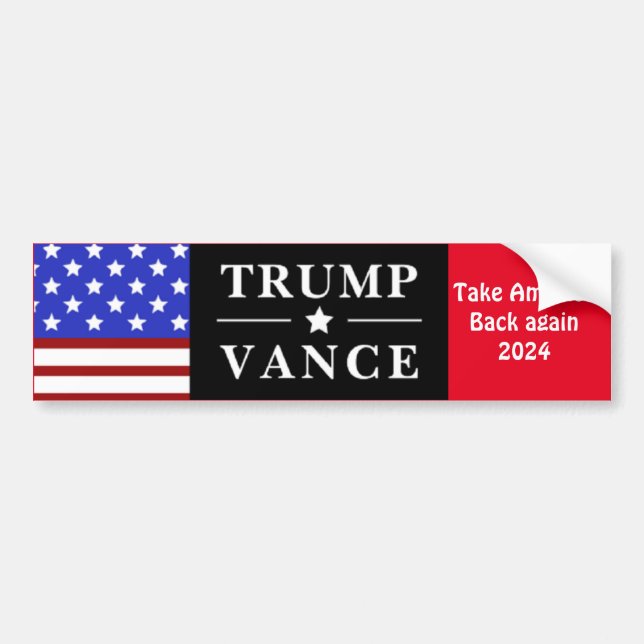 Personalized Trump Vance 2024  Bumper Sticker (Front)
