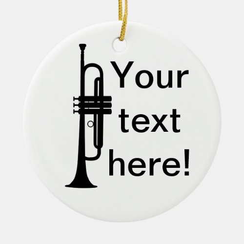 Personalized Trumpet Ceramic Ornament