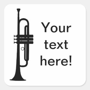 Personalized Trumpet Square Sticker