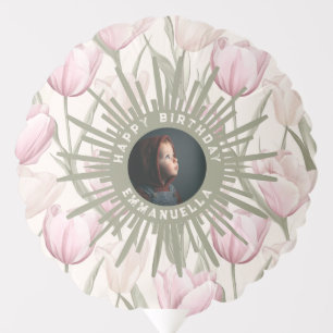 Personalized Tulip Inspired Daughter’S Birthday Balloon