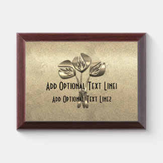 Personalized Tulips Award Plaque