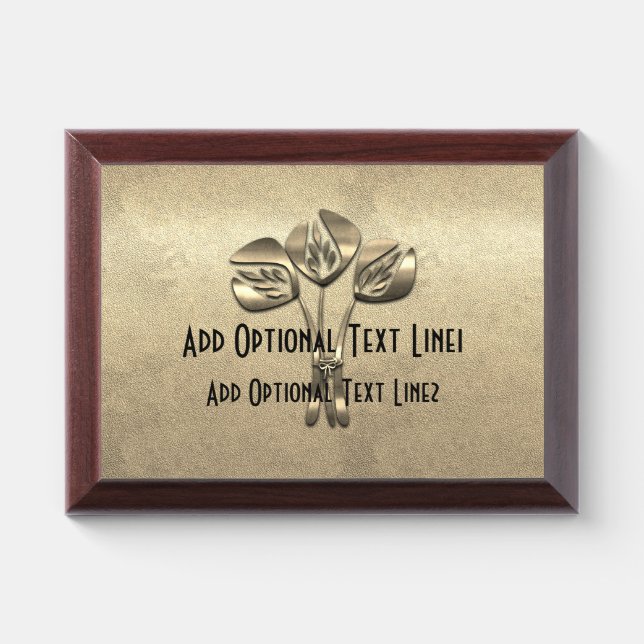 Personalized Tulips Award Plaque (Horizontal)