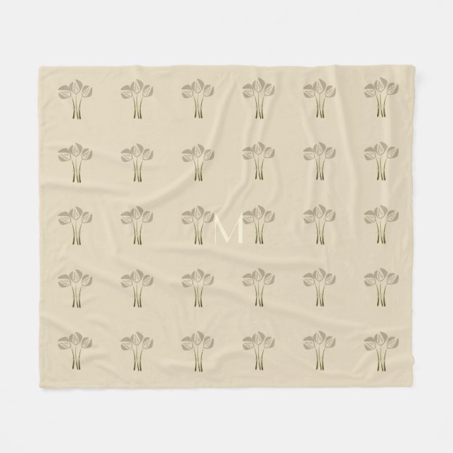 Personalized Tulips Fleece Blanket (Front (Horizontal))