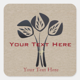 Personalized Tulips Square Sticker