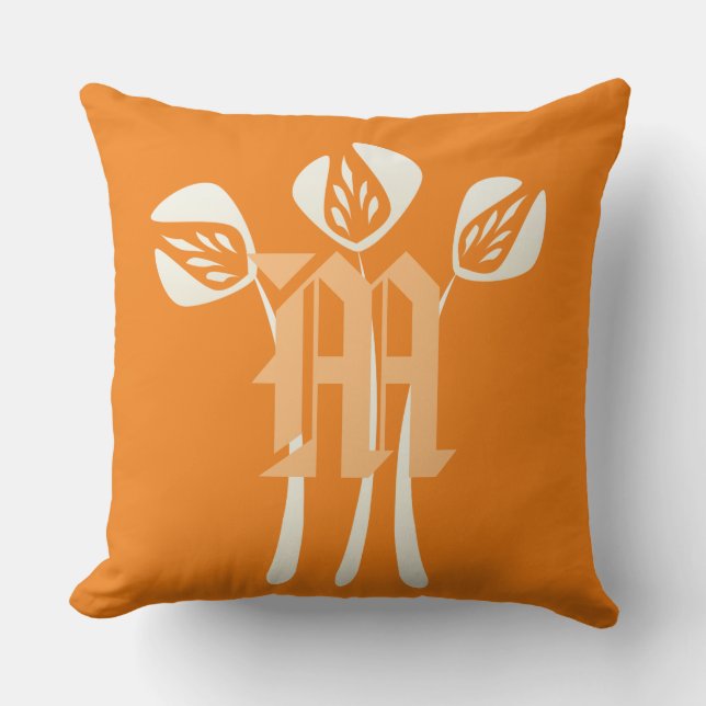 Personalized Tulips Throw Pillow (Front)