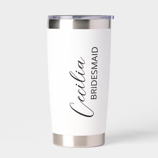 Personalized tumbler Coffee Cup/ Bridesmaid Gift/  (Left)