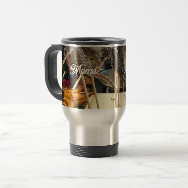 Personalized  Tumbler With Handle, Lid, and Straw Travel Mug (Front Left)