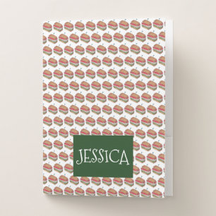 Personalized Turkey Club Sandwich Diner Food Gift Pocket Folder