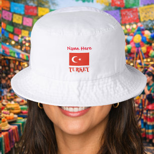 Personalized Turkey Flag Bucket Hat