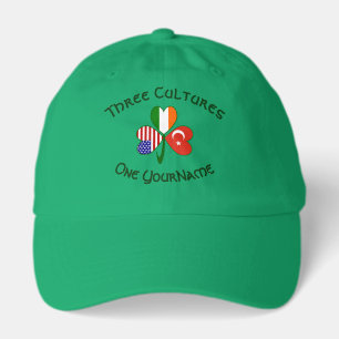 Personalized Turkey Ireland Flag USA Shamrock Hat
