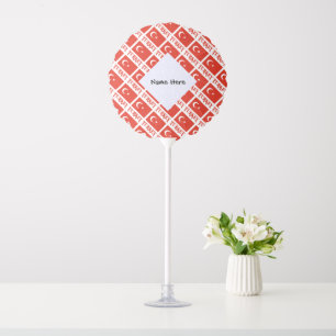 Personalized Turkey Türkiye Tiled Flag Name Design Balloon