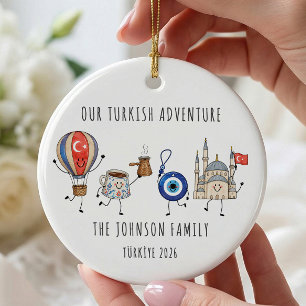 Personalized Türkiye Family Trip Ornament