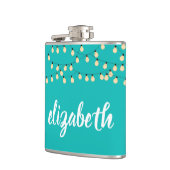 Personalized Turquoise Flask (Left)