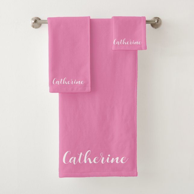 Personalized Turquoise Towels Set with Name  (Insitu)