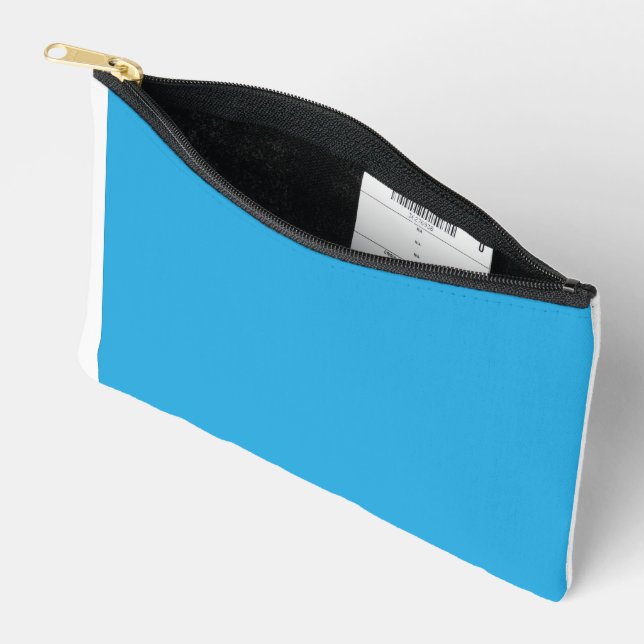 Personalized Turquoise Travel Pouch Bag (Open)