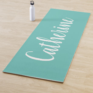Personalized Turquoise Yoga Mat with Name