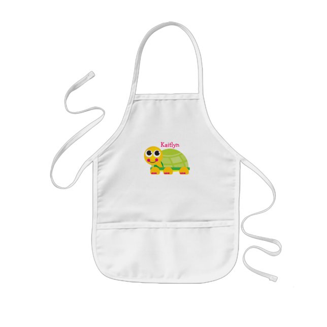 Personalized Turtle Apron for Kids (Front)