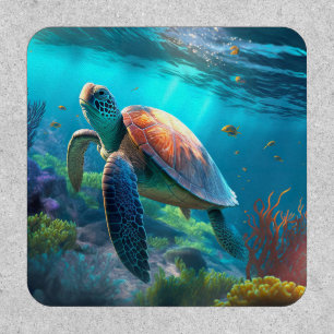 Personalized Turtle Decorative Fabric Patch