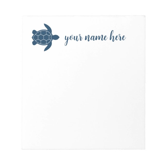 Personalized Turtle Notepad (Front)