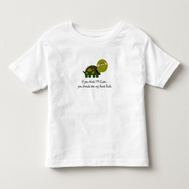 Personalized turtle tee- toddler toddler t-shirt (Front)