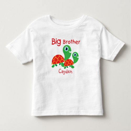 Personalized Turtles Big Brother T_shirt