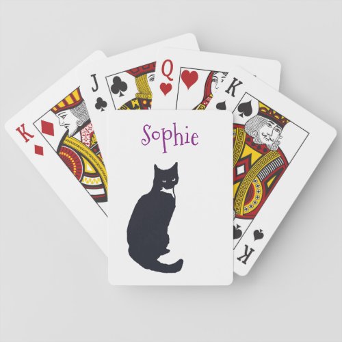 Personalized Tuxedo  Cat Playing Cards