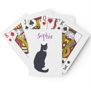 Personalized Tuxedo  Cat Poker Cards
