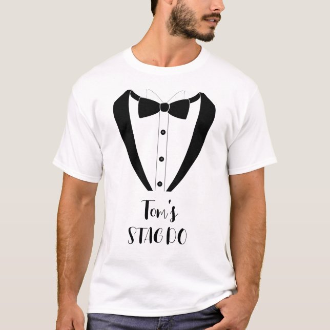 Personalized Tuxedo STAGDO  T-Shirt (Front)
