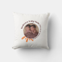 Personalized Twin Baby Photo Pillow |