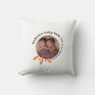 Personalized Twin Baby Photo Pillow |