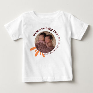 Personalized Twin Baby T-Shirt | Custom Newborn