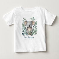 Personalized Twin Name Watercolor Koala Bear
