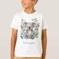 Personalized Twin Name Watercolor Koala Bear