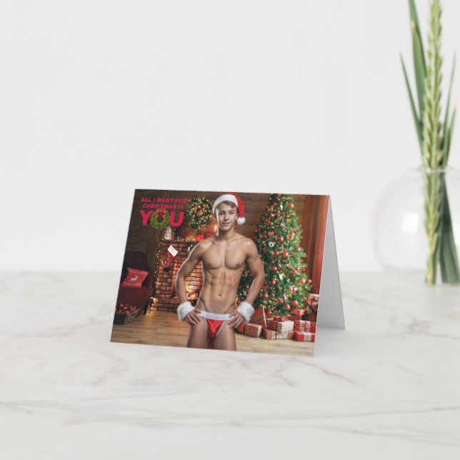 Personalized TWINK-All I Want for Christmas is You Card (Front)