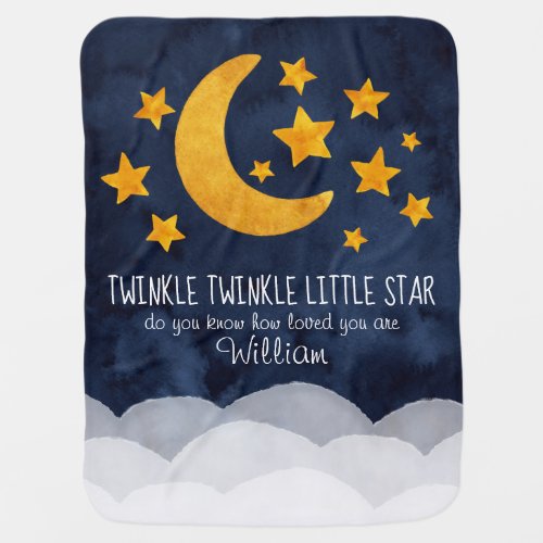 Personalized Twinkle Little Star Moon & Stars  