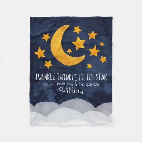 Personalized Twinkle Little Star Moon & Stars 