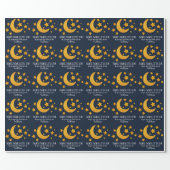 Personalized Twinkle Little Star Moon & Stars Wrapping Paper (Flat)