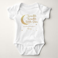 Personalized Twinkle little star printed glitter