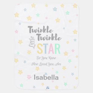 Personalized Twinkle Twinkle Little Star Boy/Girl Baby Blanket