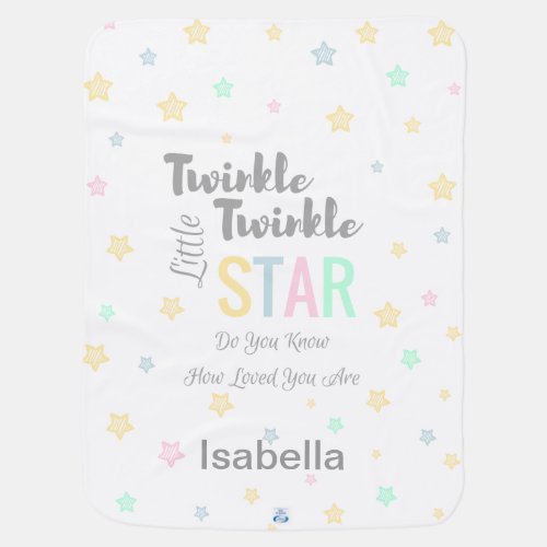 Personalized Twinkle Twinkle Little Star BoyGirl Baby Blanket