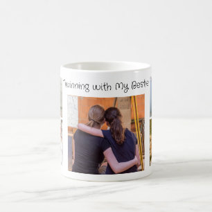 Personalized Twinning with My Bestie Photo Collage Coffee Mug