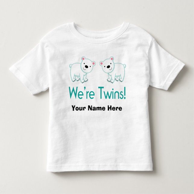 Personalized Twins Matching Apparel Toddler T-shirt (Front)