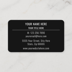 Personalized Two Colors Business Card with Logo