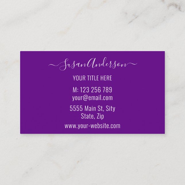 Personalized Two Colors Your Design Business Card (Back)