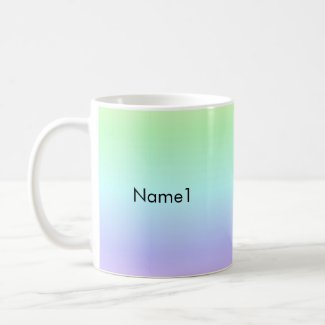 Personalized Two Name Elegant Colorful Rainbow