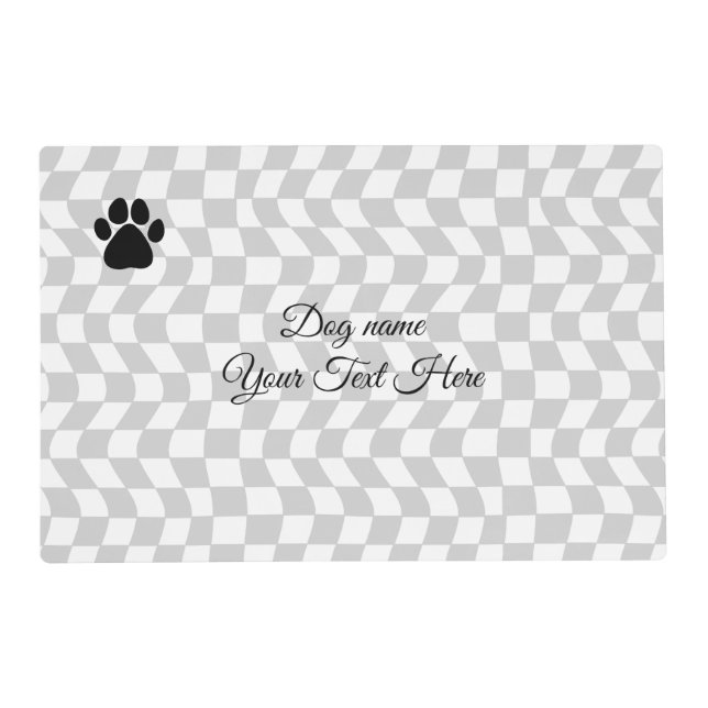 Personalized Two Name Pet Food Mat (Front)