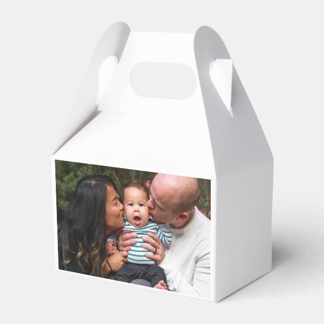 Personalized Two Photo Double Sided Family Favor Boxes (Front Side)