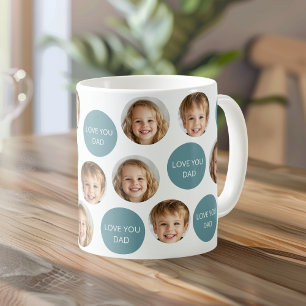 Personalized Two-Photo Face Mug   I Love You Dad