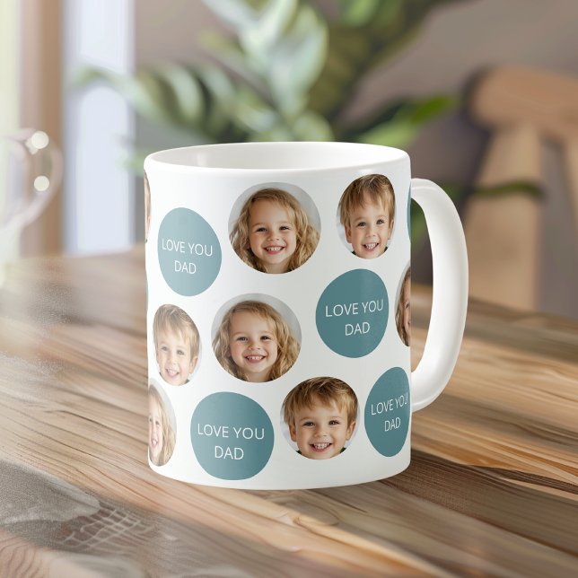Personalized Two-Photo Face Mug | I Love You Dad (Creator Uploaded)