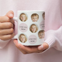 Personalized Two-Photo Face Mug | I Love You Mom 